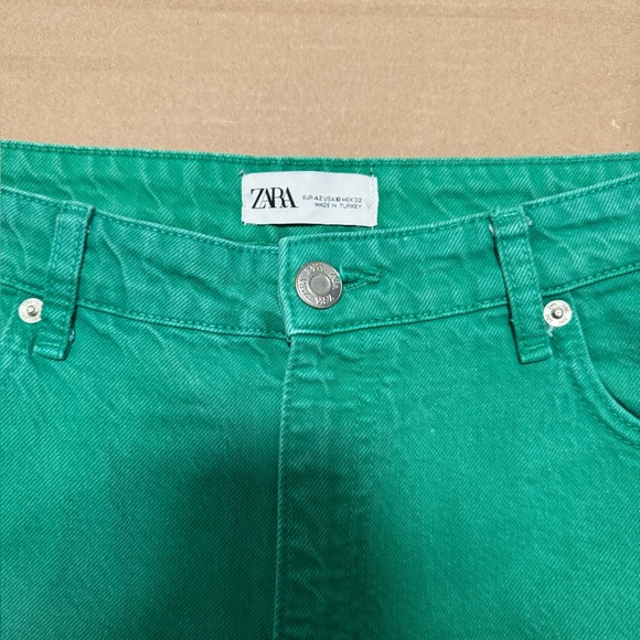 Green jeans, size 10, Zara - Picture 1 of 3